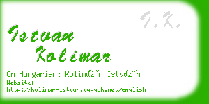 istvan kolimar business card